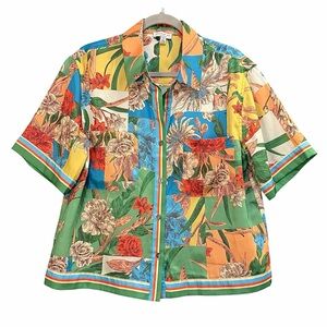 Current Air Tropical Color Block Print
Button Up Top Size M